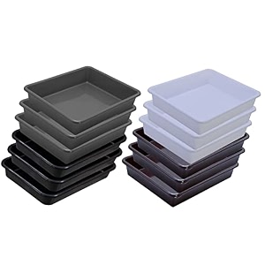 wonder homeware exel small tray heavy quality for homeampstorageorganization set of 12 pcs tray 2 ltr white brown grey black