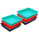 Wonder Homeware Exel Small Tray Heavy Quality, Set of 6 Pcs, 2 LTR, Blue Yellow Color (RED Green Brown)