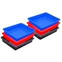 Wonder Homeware Exel Small Tray Heavy Quality, Set of 6 Pcs, 2 LTR, Blue Yellow Color (RED Blue Brown)