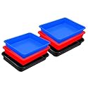 Wonder Homeware Exel Small Tray Heavy Quality, Set of 6 Pcs, 2 LTR, Blue Yellow Color (RED Blue Black)