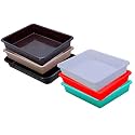 Wonder Homeware Exel Small Tray Heavy Quality, Set of 6 Pcs, 2 LTR, Blue Yellow Color (White RED Green Brown Choco Black)
