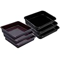 Wonder Homeware Exel Small Tray Heavy Quality, Set of 6 Pcs, 2 LTR, Blue Yellow Color (Brown Black)