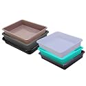 Wonder Homeware Exel Small Tray Heavy Quality, Set of 6 Pcs, 2 LTR, Blue Yellow Color (White Green Brown Choco Grey Black)