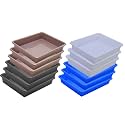 Wonder Homeware Exel Small Tray Heavy Quality, for Home&amp;Storage/Organization, Set of 12 Pcs Tray 2 LTR (White Blue Choco Grey)