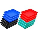 Wonder Homeware Exel Small Tray Heavy Quality, for Home&amp;Storage/Organization, Set of 12 Pcs Tray 2 LTR (RED Green Blue Black)