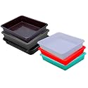 Wonder Homeware Exel Small Tray Heavy Quality, Set of 6 Pcs, 2 LTR, Blue Yellow Color (White RED Green Brown Grey Black)