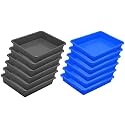 Wonder Homeware Exel Small Tray Heavy Quality, for Home&amp;Storage/Organization, Set of 12 Pcs Tray 2 LTR (Blue Grey)