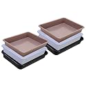 Wonder Homeware Exel Small Tray Heavy Quality, Set of 6 Pcs, 2 LTR, Blue Yellow Color (White Choco Black)