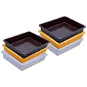 Wonder Homeware Exel Small Tray Heavy Quality, Set of 6 Pcs, 2 LTR, Blue Yellow Color (White Yellow Brown)