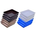 Wonder Homeware Exel Small Tray Heavy Quality, for Home&amp;Storage/Organization, Set of 12 Pcs Tray 2 LTR (White Blue Brown Choco)