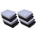 Wonder Homeware Exel Small Tray Heavy Quality, for Home&amp;Storage/Organization, Set of 12 Pcs Tray 2 LTR (White Brown Black)