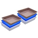 Wonder Homeware Exel Small Tray Heavy Quality, Set of 6 Pcs, 2 LTR, Blue Yellow Color (White Blue Choco)