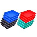 Wonder Homeware Exel Small Tray Heavy Quality, for Home&amp;Storage/Organization, Set of 12 Pcs Tray 2 LTR (RED Green Blue Brown)