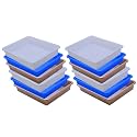 Wonder Homeware Exel Small Tray Heavy Quality, for Home&amp;Storage/Organization, Set of 12 Pcs Tray 2 LTR (White Blue Choco)