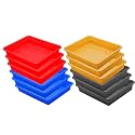 Wonder Homeware Exel Small Tray Heavy Quality, for Home&amp;Storage/Organization, Set of 12 Pcs Tray 2 LTR (RED Blue Yellow Choco)