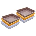 Wonder Homeware Exel Small Tray Heavy Quality, Set of 6 Pcs, 2 LTR, Blue Yellow Color (White Yellow Choco)