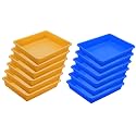 Wonder Homeware Exel Small Tray Heavy Quality, for Home&amp;Storage/Organization, Set of 12 Pcs Tray 2 LTR (Blue Yellow)
