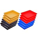 Wonder Homeware Exel Small Tray Heavy Quality, for Home&amp;Storage/Organization, Set of 12 Pcs Tray 2 LTR (RED Blue Yellow Brown)
