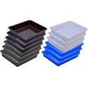 Wonder Homeware Exel Small Tray Heavy Quality, for Home&amp;Storage/Organization, Set of 12 Pcs Tray 2 LTR (White Blue Brown Grey)
