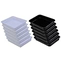 Wonder Homeware Exel Small Tray Heavy Quality, for Home&amp;Storage/Organization, Set of 12 Pcs Tray 2 LTR (White Black)