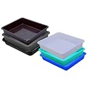 Wonder Homeware Exel Small Tray Heavy Quality, Set of 6 Pcs, 2 LTR, Blue Yellow Color (White Green Blue Brown Grey Black)