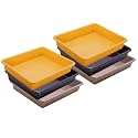 Wonder Homeware Exel Small Tray Heavy Quality, Set of 6 Pcs, 2 LTR, Blue Yellow Color (Yellow Brown Choco)