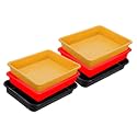 Wonder Homeware Exel Small Tray Heavy Quality, Set of 6 Pcs, 2 LTR, Blue Yellow Color (RED Yellow Black)