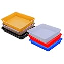 Wonder Homeware Exel Small Tray Heavy Quality, Set of 6 Pcs, 2 LTR, Blue Yellow Color (White RED Blue Yellow Choco Black)