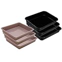 Wonder Homeware Exel Small Tray Heavy Quality, Set of 6 Pcs, 2 LTR, Blue Yellow Color (Choco Black)