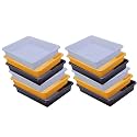 Wonder Homeware Exel Small Tray Heavy Quality, for Home&amp;Storage/Organization, Set of 12 Pcs Tray 2 LTR (White Yellow Brown)