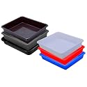 Wonder Homeware Exel Small Tray Heavy Quality, Set of 6 Pcs, 2 LTR, Blue Yellow Color (White RED Blue Brown Grey Black)