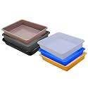 Wonder Homeware Exel Small Tray Heavy Quality, Set of 6 Pcs, 2 LTR, Blue Yellow Color (White Blue Yellow Choco Grey Black)