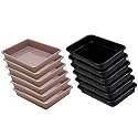 Wonder Homeware Exel Small Tray Heavy Quality, for Home&amp;Storage/Organization, Set of 12 Pcs Tray 2 LTR (Choco Black)