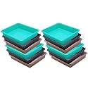 Wonder Homeware Exel Small Tray Heavy Quality, for Home&amp;Storage/Organization, Set of 12 Pcs Tray 2 LTR (Green Brown Choco)