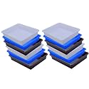 Wonder Homeware Exel Small Tray Heavy Quality, for Home&amp;Storage/Organization, Set of 12 Pcs Tray 2 LTR (White Blue Brown)