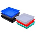Wonder Homeware Exel Small Tray Heavy Quality, Set of 6 Pcs, 2 LTR, Blue Yellow Color (White RED Green Blue Brown Black)