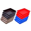 Wonder Homeware Exel Small Tray Heavy Quality, for Home&amp;Storage/Organization, Set of 12 Pcs Tray 2 LTR (RED Blue Brown Choco)