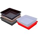 Wonder Homeware Exel Small Tray Heavy Quality, Set of 6 Pcs, 2 LTR, Blue Yellow Color (White RED Blue Brown Choco Grey)