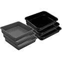 Wonder Homeware Exel Small Tray Heavy Quality, Set of 6 Pcs, 2 LTR, Blue Yellow Color (Grey Black)