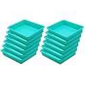Wonder Homeware Exel Small Tray Heavy Quality, for Home&amp;Storage/Organization, Set of 12 Pcs Tray 2 LTR (Green)