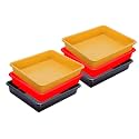 Wonder Homeware Exel Small Tray Heavy Quality, Set of 6 Pcs, 2 LTR, Blue Yellow Color (RED Yellow Brown)