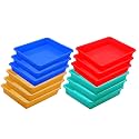 Wonder Homeware Exel Small Tray Heavy Quality, for Home&amp;Storage/Organization, Set of 12 Pcs Tray 2 LTR (RED Green Blue Yellow)
