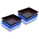 Wonder Homeware Exel Small Tray Heavy Quality, Set of 6 Pcs, 2 LTR, Blue Yellow Color (White Blue Brown)