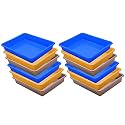 Wonder Homeware Exel Small Tray Heavy Quality, for Home&amp;Storage/Organization, Set of 12 Pcs Tray 2 LTR (Blue Yellow Choco)