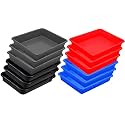 Wonder Homeware Exel Small Tray Heavy Quality, for Home&amp;Storage/Organization, Set of 12 Pcs Tray 2 LTR (RED Blue Grey Black)