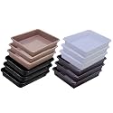 Wonder Homeware Exel Small Tray Heavy Quality, for Home&amp;Storage/Organization, Set of 12 Pcs Tray 2 LTR (White Brown Choco Black)