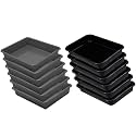 Wonder Homeware Exel Small Tray Heavy Quality, for Home&amp;Storage/Organization, Set of 12 Pcs Tray 2 LTR (Grey Black)