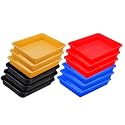 Wonder Homeware Exel Small Tray Heavy Quality, for Home&amp;Storage/Organization, Set of 12 Pcs Tray 2 LTR (RED Blue Yellow Black)