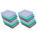 Wonder Homeware Exel Small Tray Heavy Quality, for Home&amp;Storage/Organization, Set of 12 Pcs Tray 2 LTR (White Green Choco)