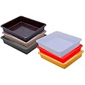 Wonder Homeware Exel Small Tray Heavy Quality, Set of 6 Pcs, 2 LTR, Blue Yellow Color (White RED Yellow Brown Choco Grey)